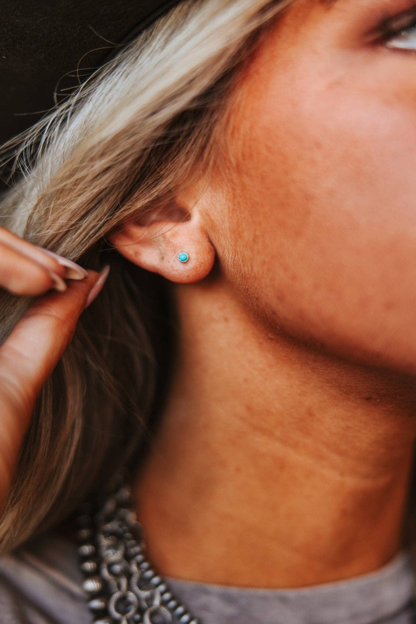 Mini Turquoise Stud Earring